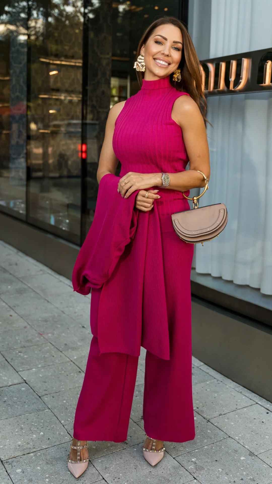 Conjunto Naomi - Tricô Modal com Cardigan Longo (3 peças)